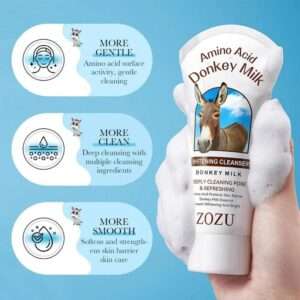 Amino Acid Donkey Milk Reborn Deep Cleansing Pore Cleaning Gentle Facial Skin Care - Free Shipping 01
